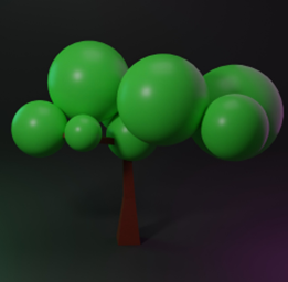 Illustration av ett grönt träd