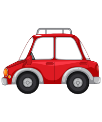 Illustration av en röd bil